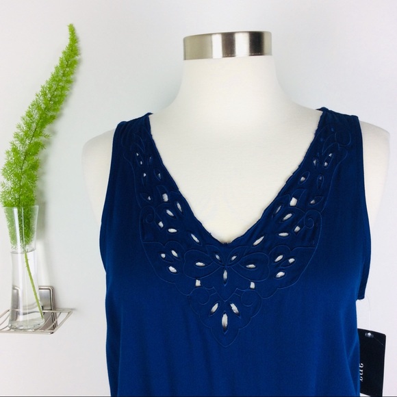 NWT A.N.A. Cute & Comfy Navy Blue Romper Size (S) - Picture 5 of 7